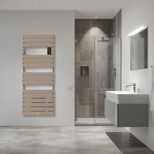 Sèche serviettes électrique Thermor Riviera 2 avec soufflerie 1750W brun sable - photo intérieur