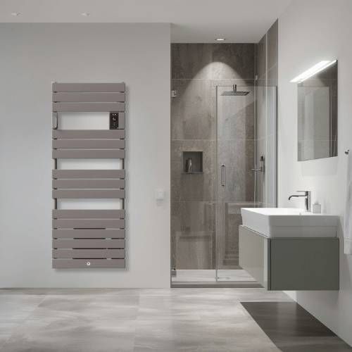 Sèche serviettes électrique Thermor Riviera 2 avec soufflerie 1750W gris roche - photo intérieur