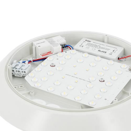 Projecteur extérieur LED extra plat TCIAO 230V 20W 2200lm 3CCT blanc réf. TLS6024 - zoom intérieur