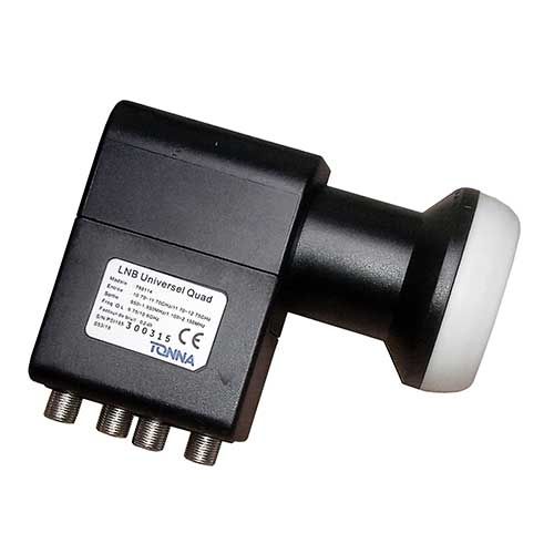 TONNA Tête satellite LNB Quad 4 sorties indépendantes