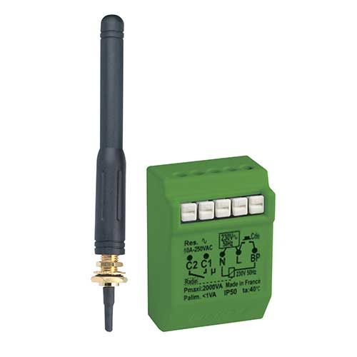 YOKIS Power Télérupteur 10A 500VA micro-module encastré radio avec antenne extérieure