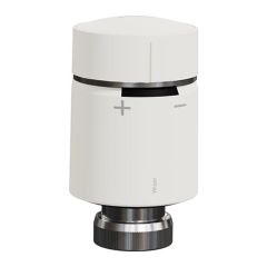 T&ecirc;te de vanne thermostatique connect&eacute;e liaison Zigbee blanc Schneider Wiser