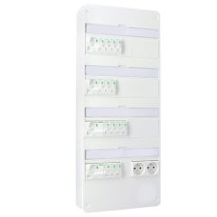 SCHNEIDER Resi9 XE Tableau &eacute;lectrique pr&eacute;&eacute;quip&eacute; auto 4 rang&eacute;es 2ID 40A 2ID 63A 14 disjoncteurs