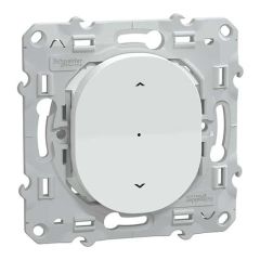 Interrupteur connect&eacute; volet-roulant 4A Zigbee blanc SCHNEIDER Wiser Ovalis