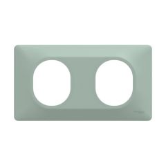 SCHNEIDER Ovalis Plaque double horizontal sauge - S320704A