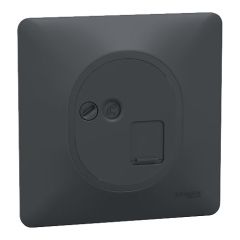 SCHNEIDER Ovalis Prise RJ45 grade 3 cat&eacute;gorie 6 STP complet anthracite