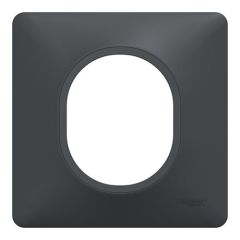 Plaque anthracite Schneider Ovalis 