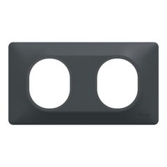 Plaque double Ovalis coloris anthracite mat