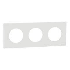 SCHNEIDER Odace Plaque triple blanc craie - S920706