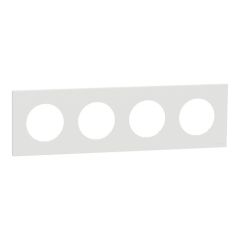 SCHNEIDER Odace Plaque quadruple blanc craie - S920708