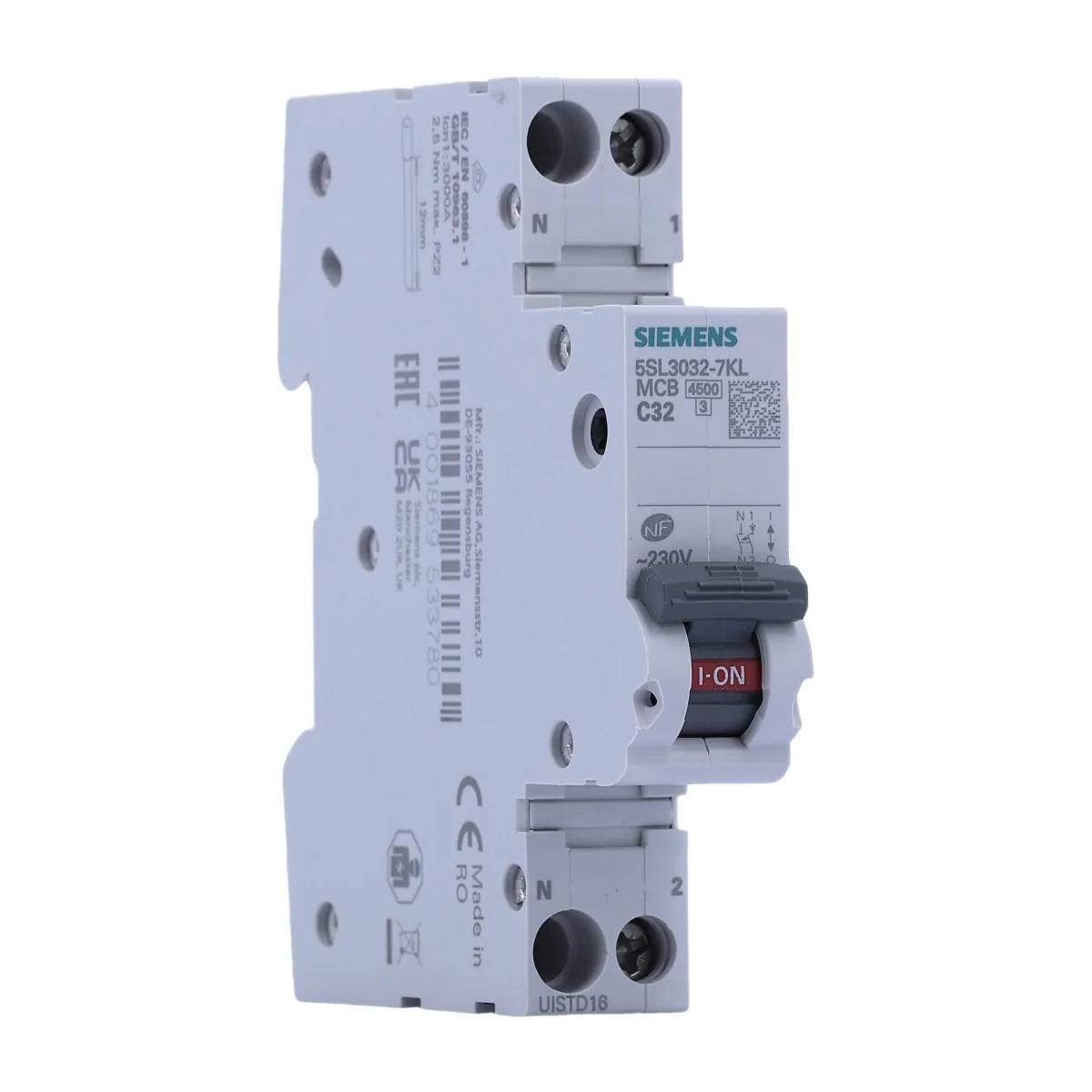 SIEMENS Disjoncteur 32A Ph+N Courbe C 4.5kA 230V - 5SL3032-7KL