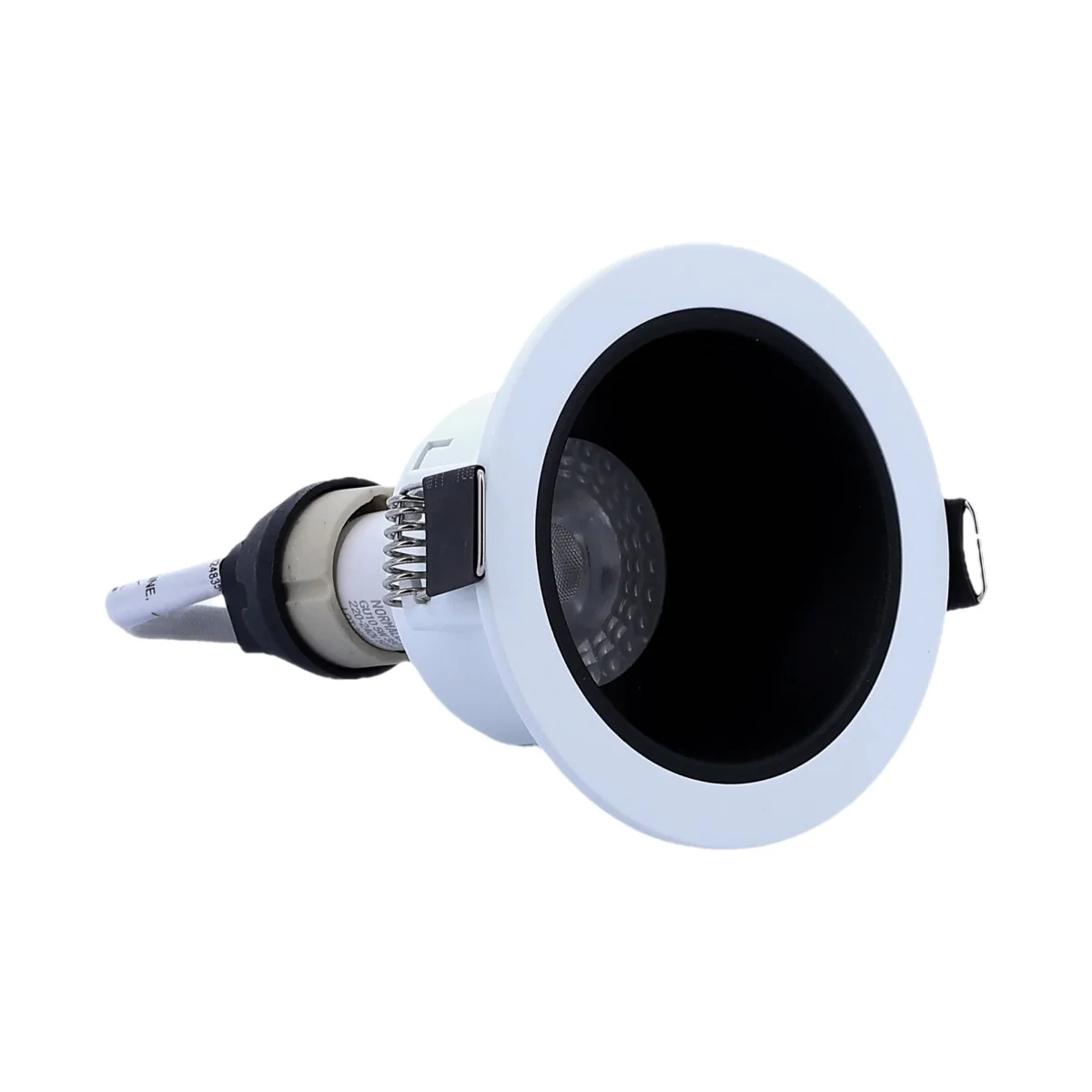 ARLUX Spot LED encastrable Naxos basse luminance GU10 230V 5W 380lm 2700K 88mm blanc et noir 