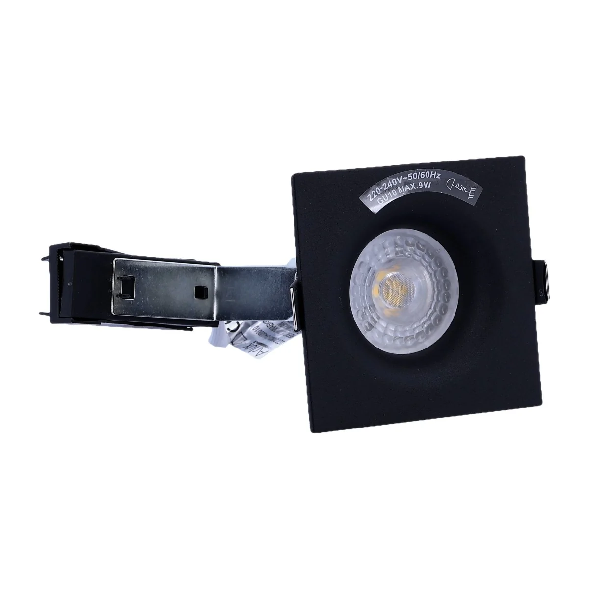ARLUX Spot LED encastrable carré GU10 230V 5W 380lm 4000K 88mm noir 
