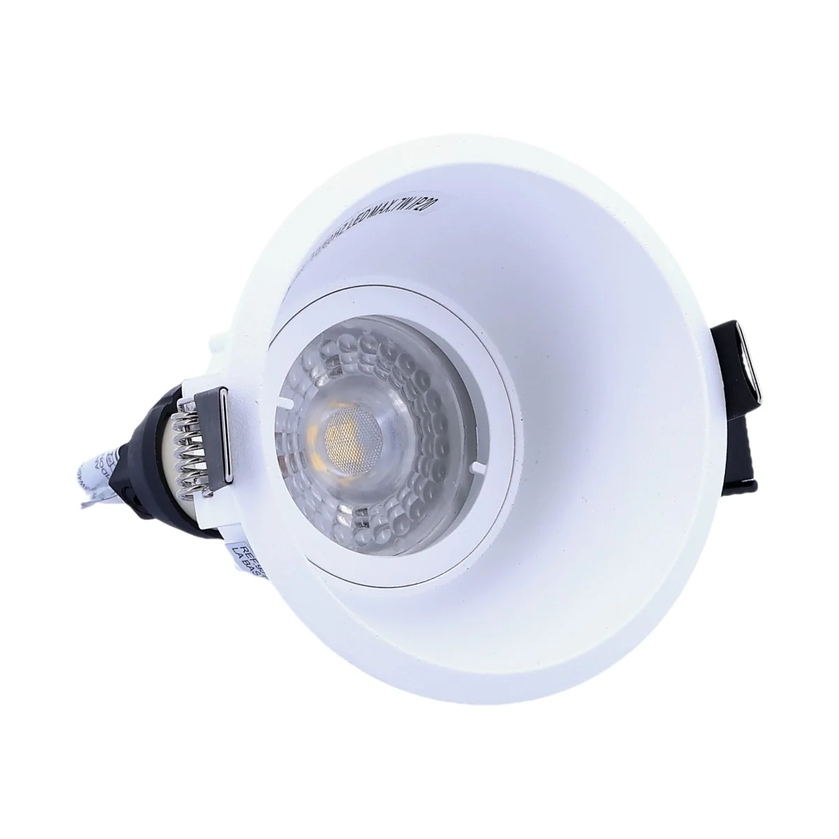 ARLUX Spot LED encastrable basse luminance GU10 230V 5W 380lm 2700K 100mm blanc 