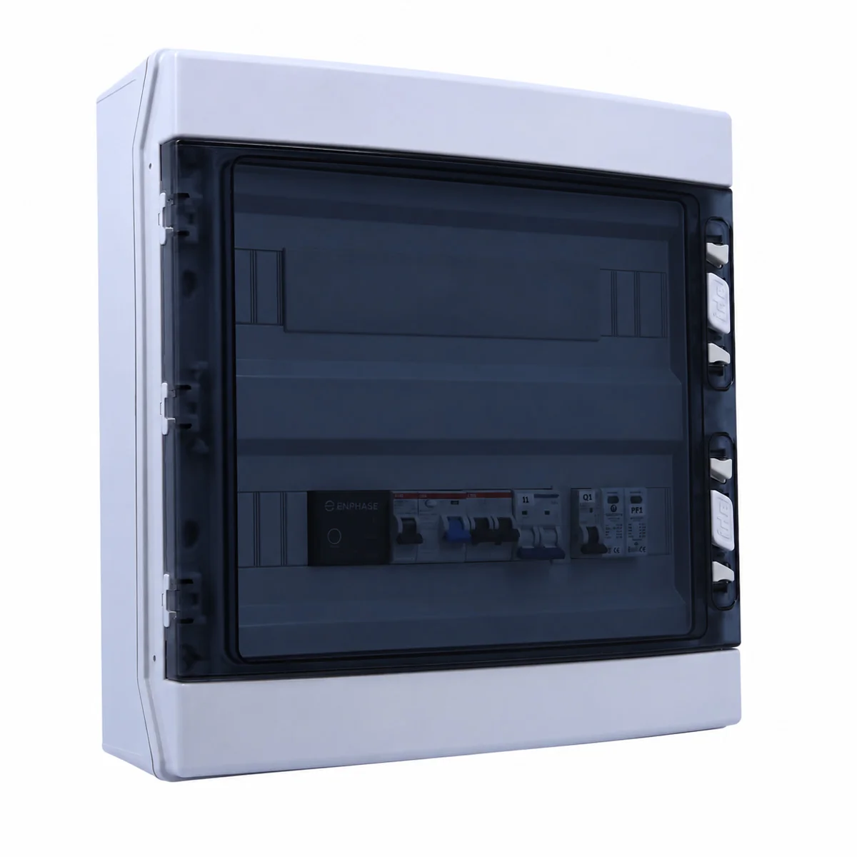 TECHNIDEAL Coffret AC photovoltaïque 3kW monophasé avec Q-Relay Enphase compatible abonnement EDF 9 à 12KVA et batterie