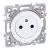EUROHM Square Prise de courant 2P+T affleurante blanc - 60239