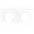EUROHM Square Plaque double blanc - 60297