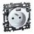 EUROHM Square Prise de courant 2P+T + USB Type A silver - 60456