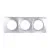 EUROHM Square Plaque triple silver - 60498