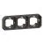 LEGRAND Plexo Support plaque encastré 3 postes à composer étanche anthracite IP55 - 069608L