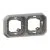 LEGRAND Plexo Support plaque encastré 2 postes à composer étanche gris IP55 - 069683L