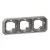 LEGRAND Plexo Support plaque encastré 3 postes à composer étanche gris IP55 - 069687L