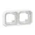 LEGRAND Plexo Support plaque encastré 2 postes à composer étanche blanc IP55 - 069694L
