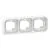 LEGRAND Plexo Support plaque encastré 3 postes à composer étanche blanc IP55 - 069698L