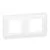 LEGRAND Mosaic Plaque double horizontale blanc EU - 277804L