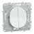 SCHNEIDER Ovalis Interrupteur va et vient + poussoir blanc - S320285