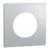 SCHNEIDER Odace Metal Plaque simple aluminium support blanc - S914702
