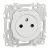 SCHNEIDER Odace Prise de courant 2P+T affleurante blanc craie - S920052