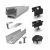 Kit de fixation portrait K2Systems pour panneaux solaires sur tuile plate - 7 panneaux
