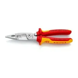 KNIPEX Pince universelle multifonctions 6 en 1 isolée 1000V chromée avec becs plats 200mm - 1386200