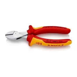 KNIPEX X-Cut® Pince coupante diagonale à forte démultiplication isolée 1000V chromée 160mm tranchant avec biseau - 7306160