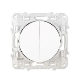 SCHNEIDER Odace Interrupteur double va et vient blanc - S520214