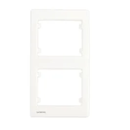 SIEMENS Delta Iris Plaque double verticale blanc