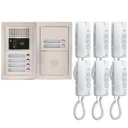 AIPHONE Pack interphone encastré avec 6 combinés - GTBA6E