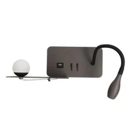 ARLUX Zia Applique intérieure gauche 5W 350lm 2700K anthracite + liseuse 3W 210lm - 114150