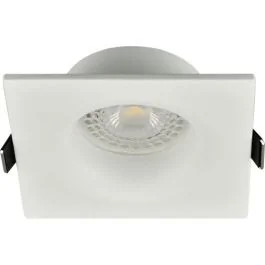ARLUX Support de spot carré fixe 88mm avec douille GU10 automatique blanc - 851404