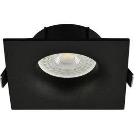 ARLUX Support de spot carré fixe 88mm avec douille GU10 automatique noir - 851406