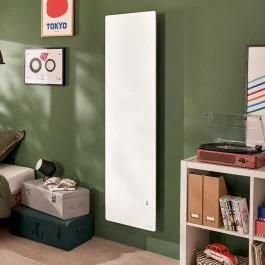 ATLANTIC Agilia+ Radiateur connecté chaleur douce vertical étroit blanc carat 1000W - 518419