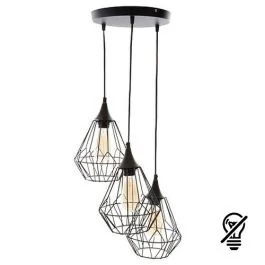ATMOSPHERA Suspension filaire E27 KAORE 230V diametre 28cm noir - 161602