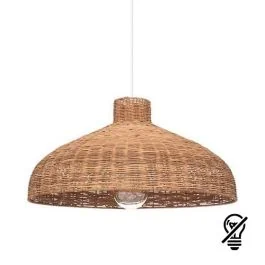 ATMOSPHERA Suspension rotin E27 ORI 230V diametre 58cm bois naturel - 186321
