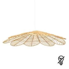 ATMOSPHERA Suspension corde E27 FOLK 230V diametre 98cm bois naturel - 195333