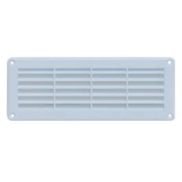 AUTOGYRE Grille d'aération PVC à visser 205x121mm avec moustiquaire blanc - 010631