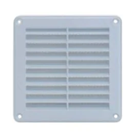 AUTOGYRE Grille d'aération PVC à visser 125x125mm avec moustiquaire blanc - 010660