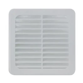 AUTOGYRE Grille d'aération PVC à emboiter 120x120mm avec moustiquaire blanc - 200072