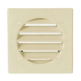 AUTOGYRE Grille d'aération PVC à clipser sur conduit 126x126mm avec moustiquaire sable - 400070