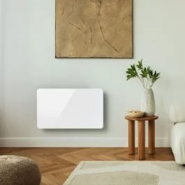BATILEC Leona Radiateur à inertie céramique façade verre horizontal blanc 1500W - BAT049917